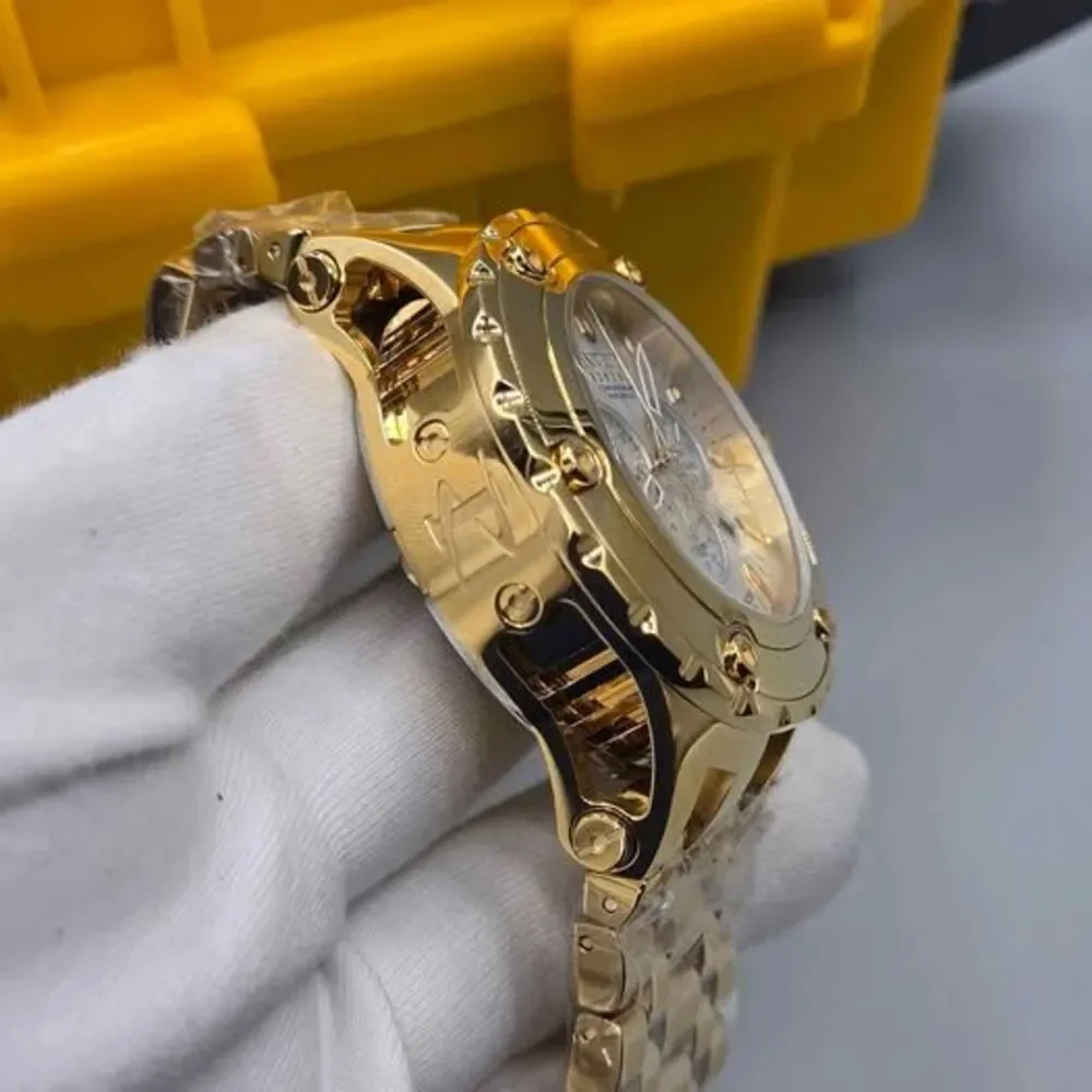 Invicta Subaqua Silver Dial Gold Ion-plated Men's Watch